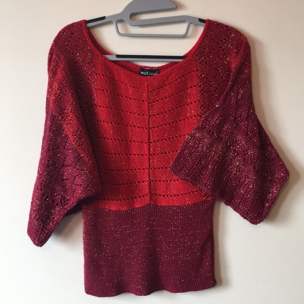 Wetseal scoop neck knit sweater M